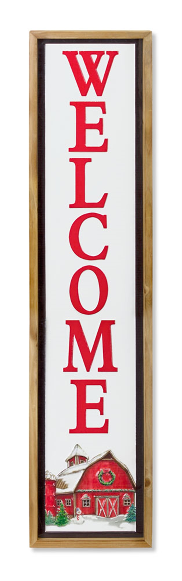 Welcome Frame 9"L x 41"H (Set of 2) Metal/Wood