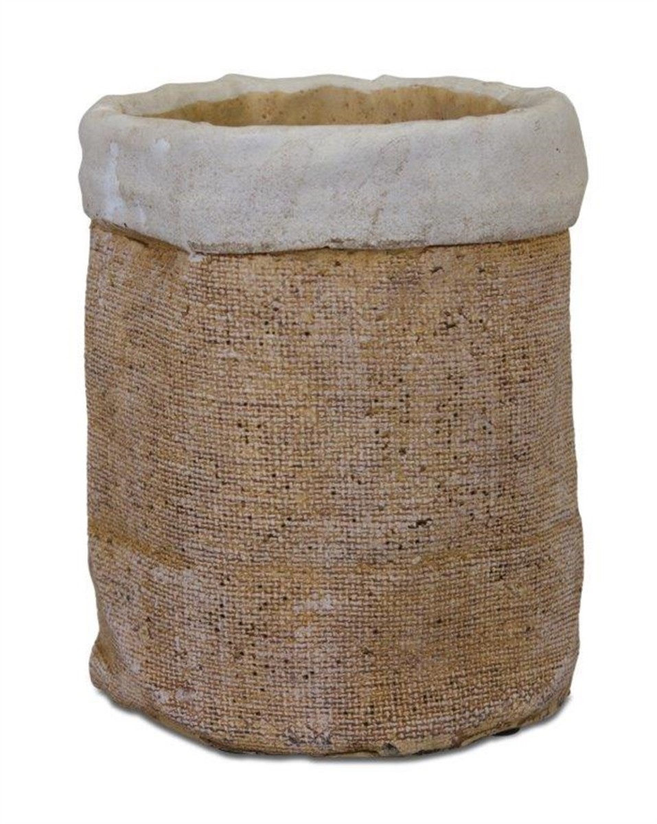 Pot (Set of 2) 6.5"D x 7.5"H Cement