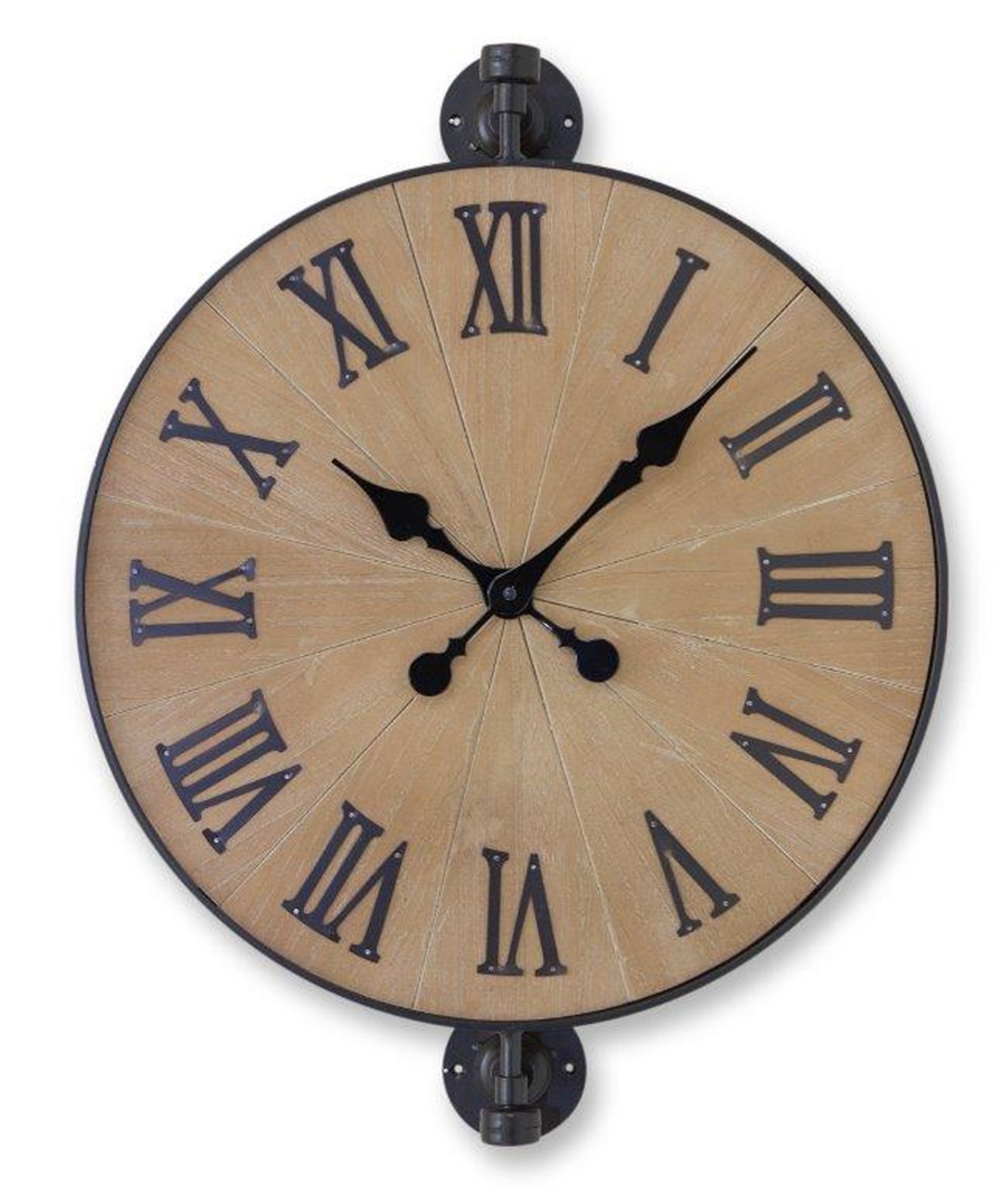 Wall Clock 18.25"D x 22.75"H Metal/Wood