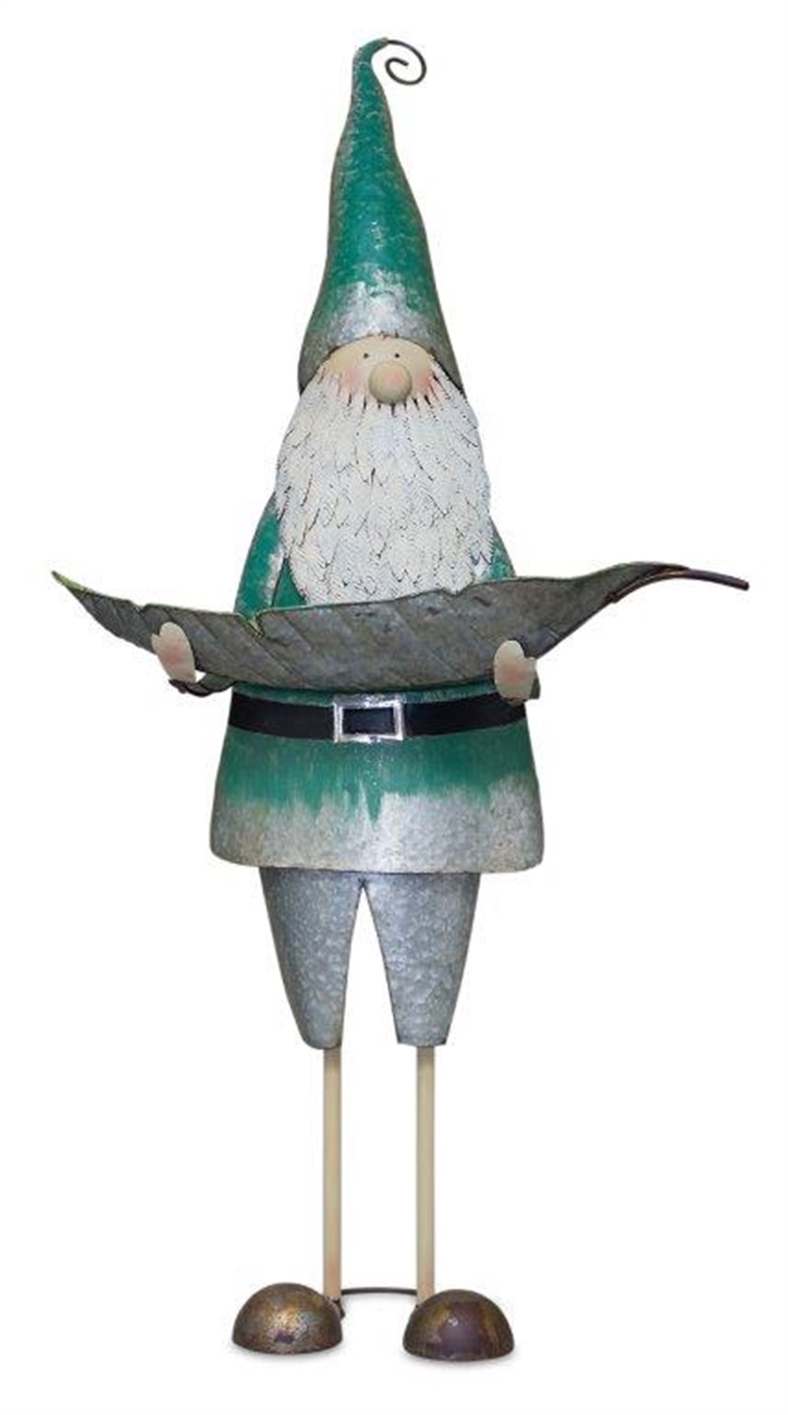 Gnome Bird Feeder 28"L x 45.25"H Iron