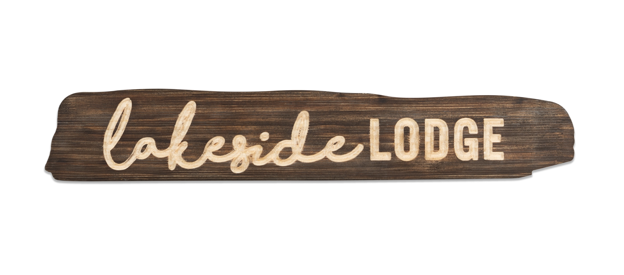 Lakeside Lodge Sign 23"L x 4"H Wood
