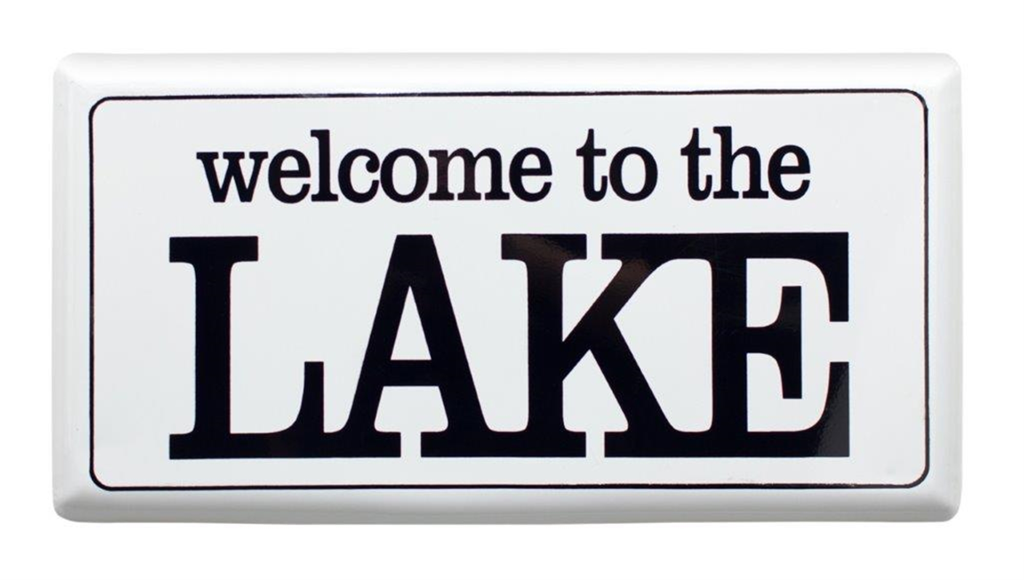 Welcome To The Lake Sign 20"L x 10"H Iron