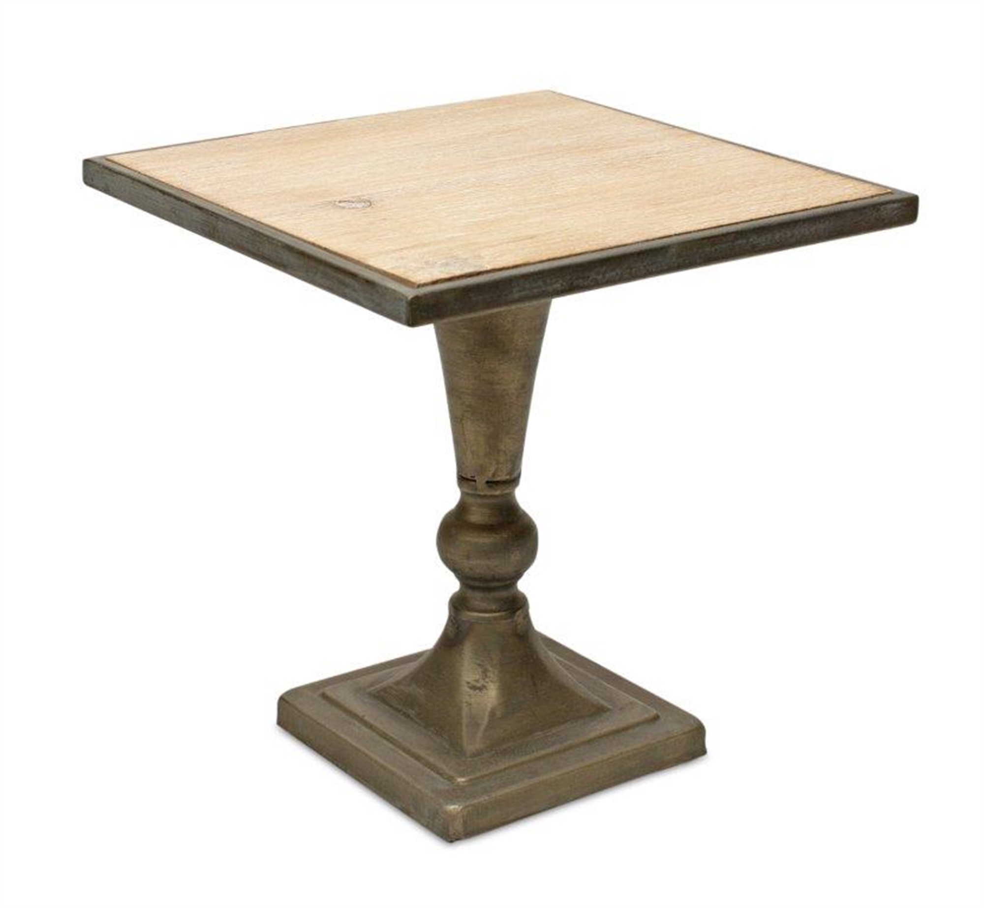 Tray on Pedestal 10"L x 10.5"H Iron/Wood