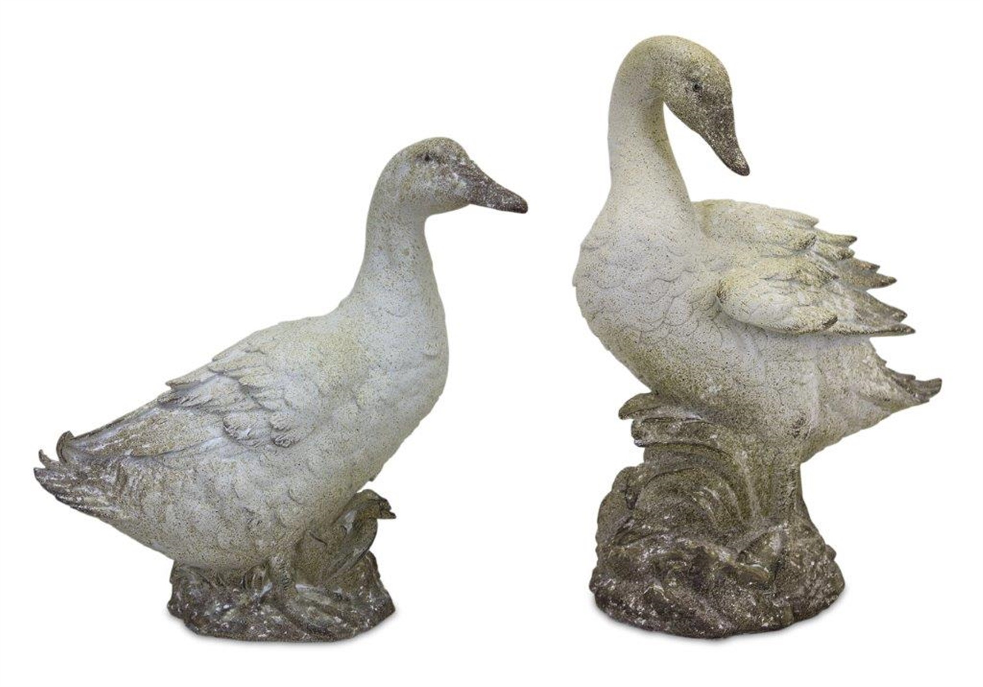 Duck (Set of 2) 9.5"H, 10.5"H Resin