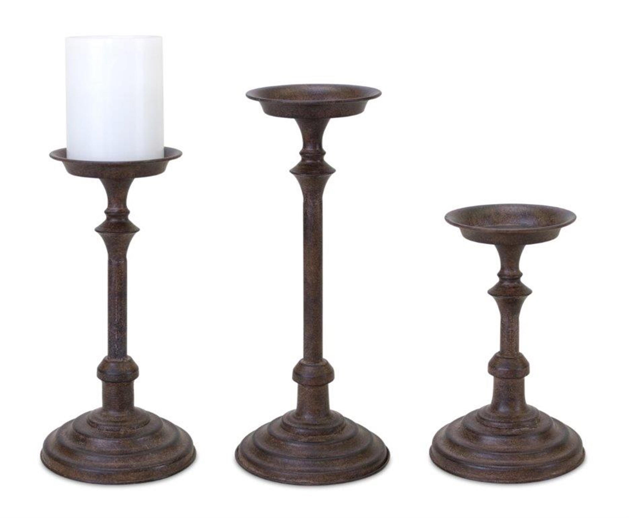 Candle Holder (Set of 3) 7.75"H, 9.5"H, 11.5"H Metal