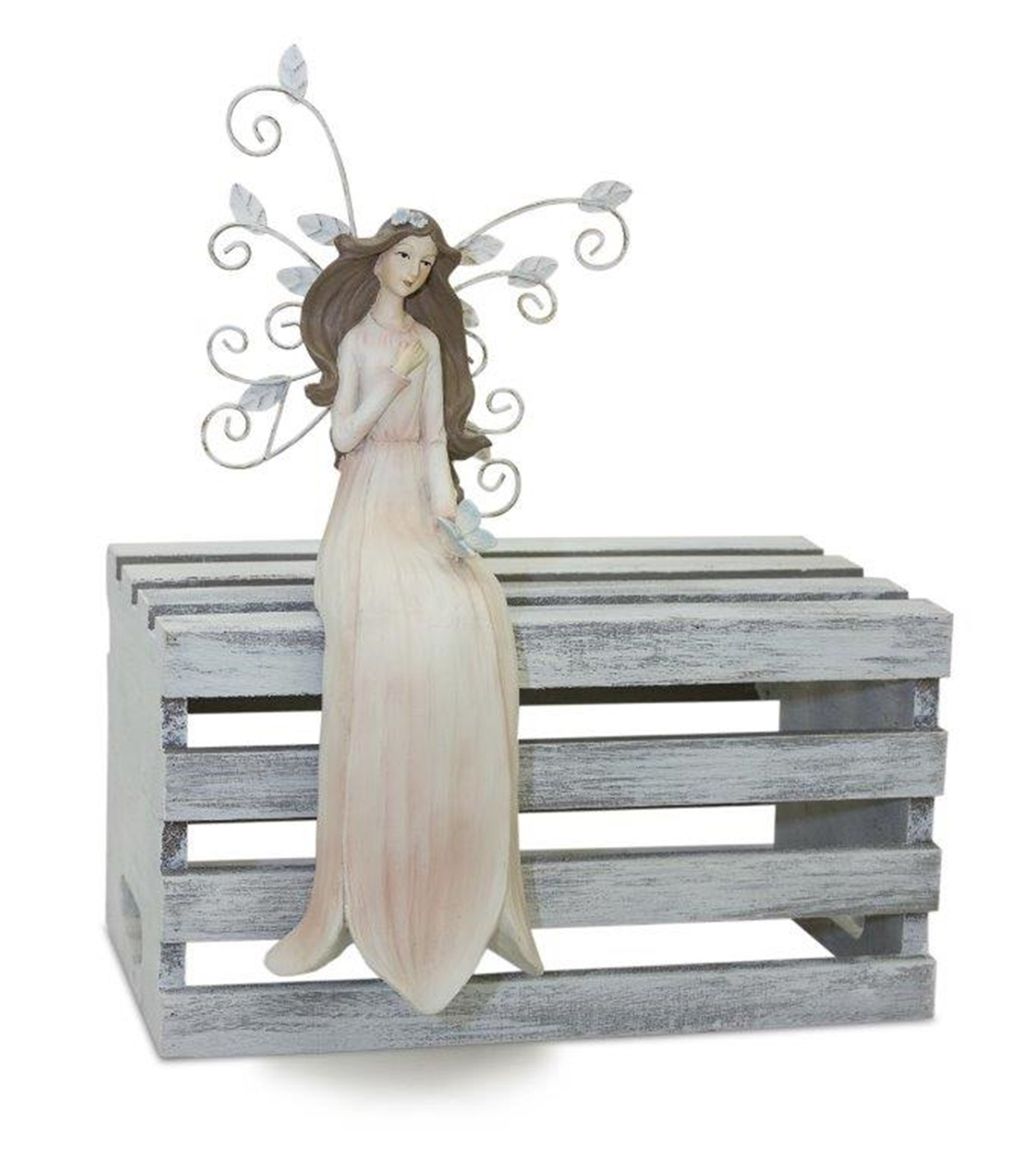 Angel w/Butterfly 11.75"H Resin