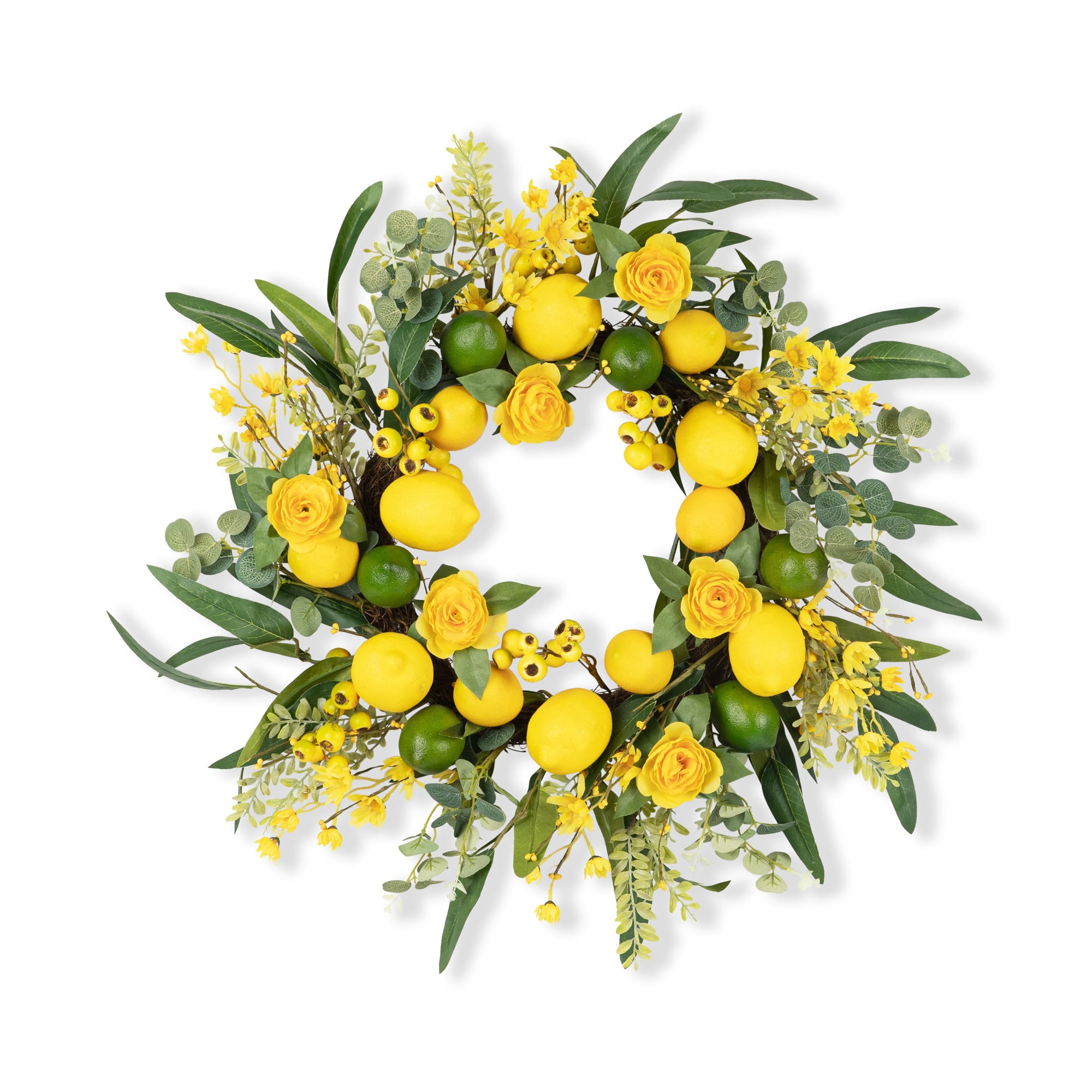 Lemon and Berry Wreath 26"D Fabric/Foam