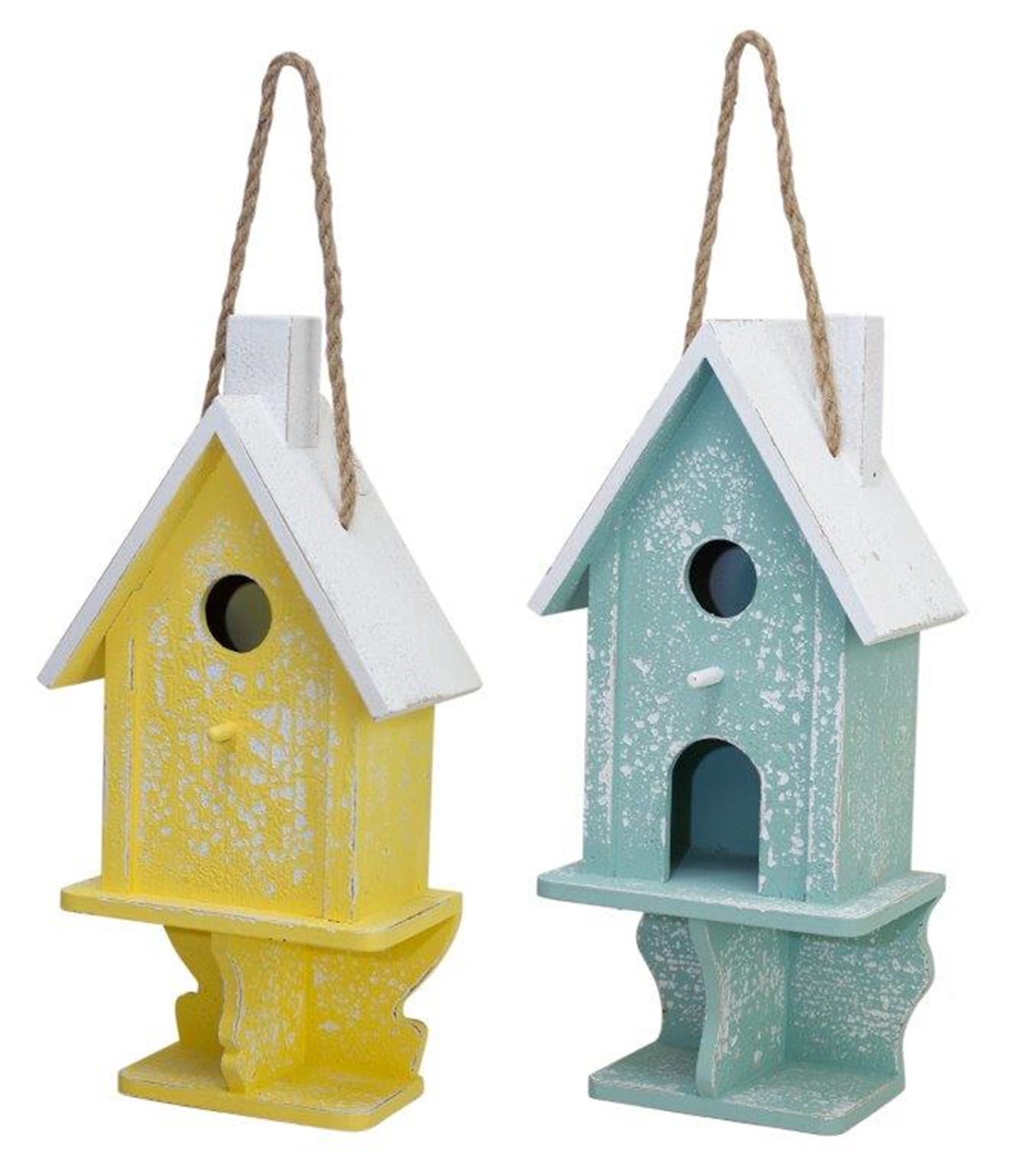 Bird House (Set of 2) 7.5"L x 16.75"H Wood