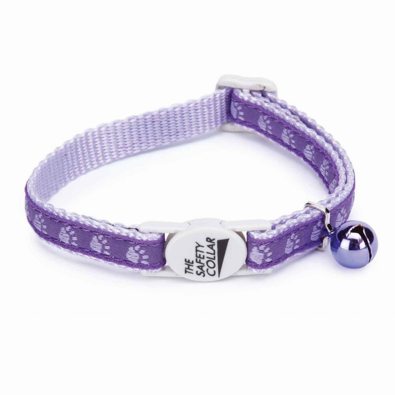 MT TwoTone Pawprint Collar Purple