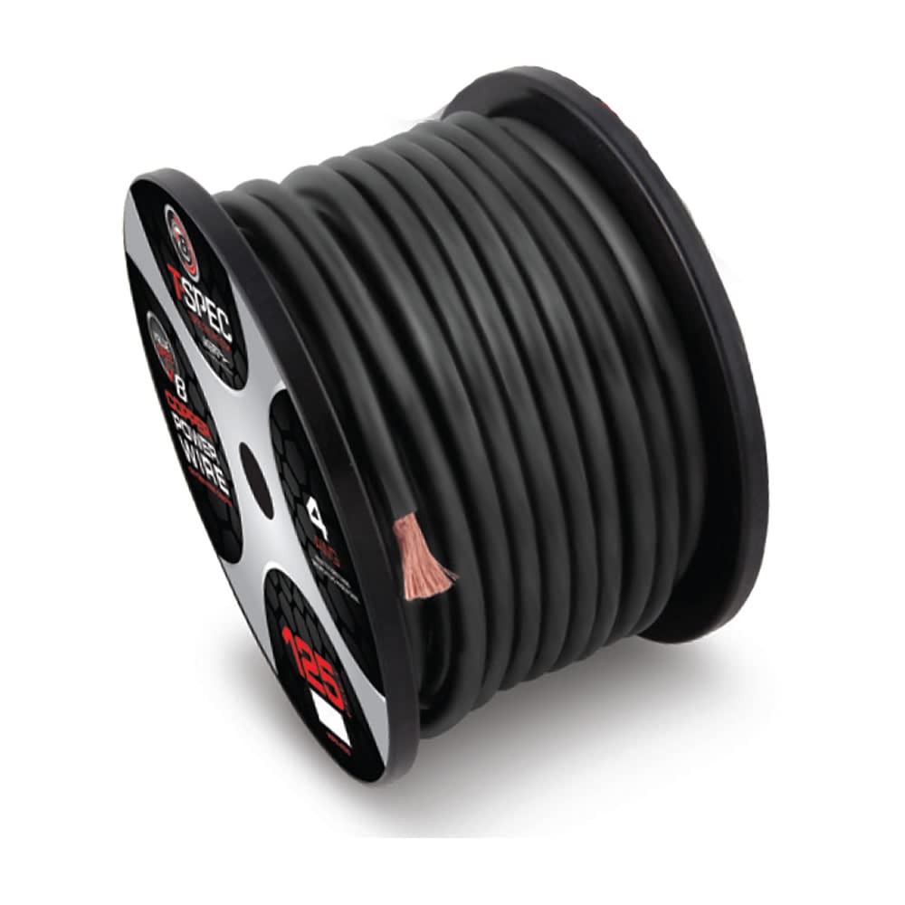 4 AWG 100FT MATTE BLACK OFC POWER WIRE  V10 SERIES