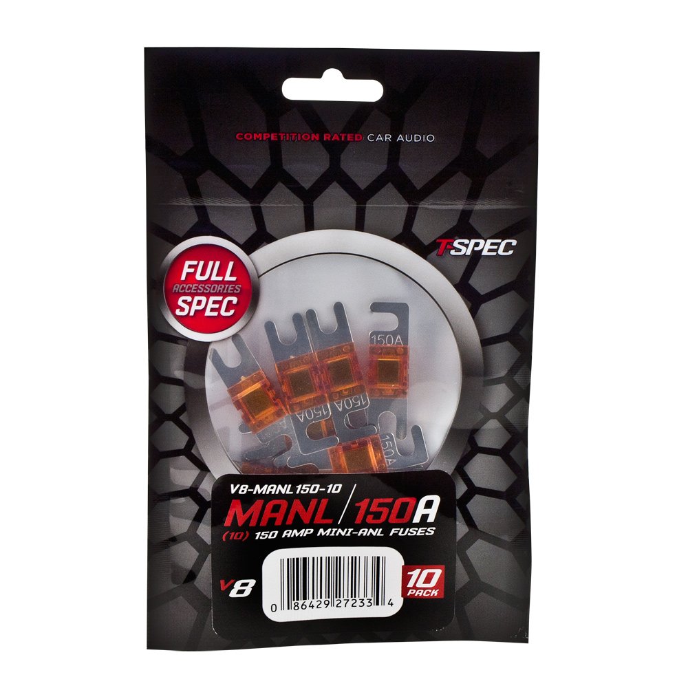 MINI ANL FUSES V8 SERIES NICKEL PLATED10 PACK