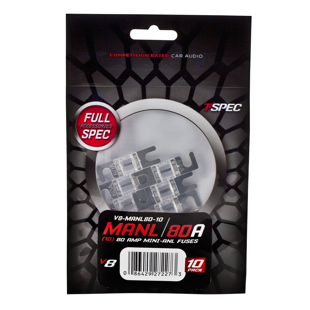 MINI ANL FUSES V8 SERIES NICKEL PLATED10 PACK