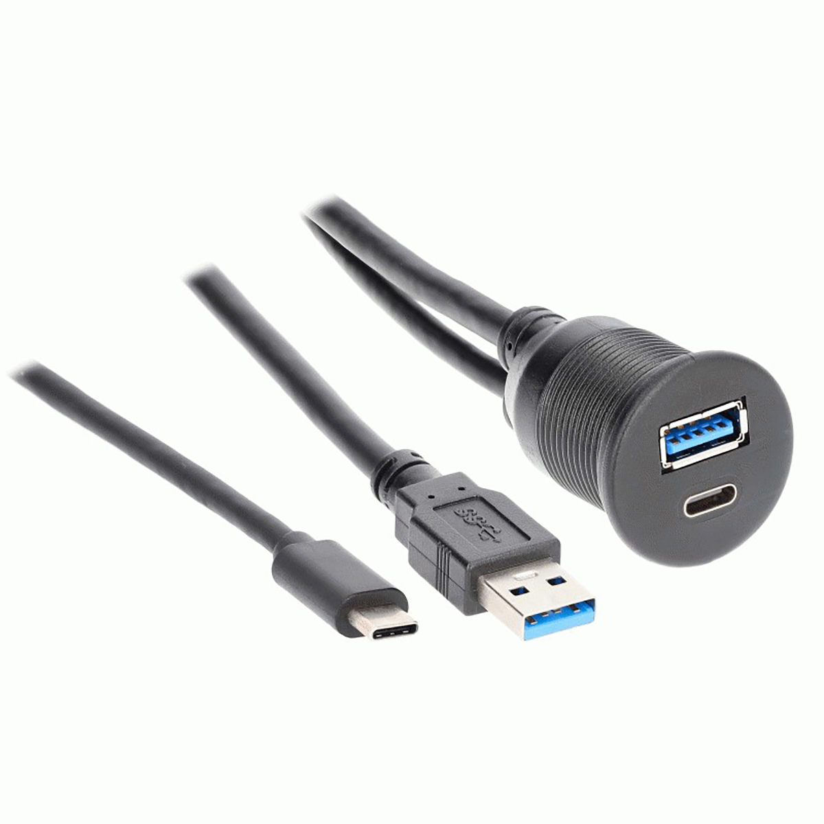 Metra USB + USB-C Charge And Data Flush Mount Retail Pack