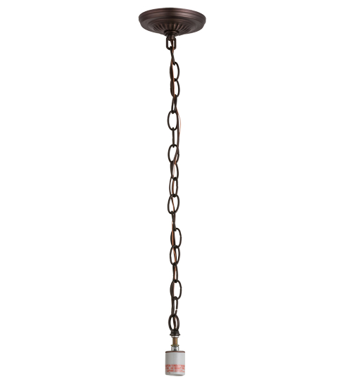 5"W Mahogany Bronze 1 Light Pendant Hardware