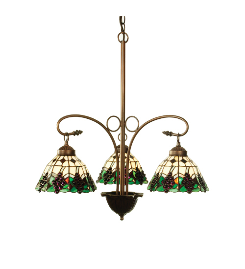 24"W Meyda Grape 3 Light Chandelier