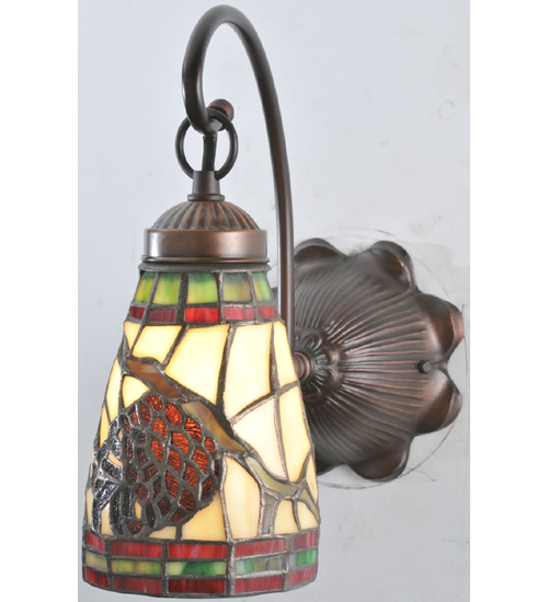 6" Wide Pinecone Dome Wall Sconce