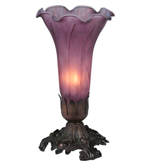 8"H Lavender Pond Lily Accent Lamp