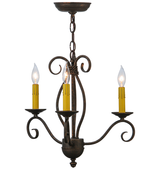 18"W Sienna 3 Light Chandelier