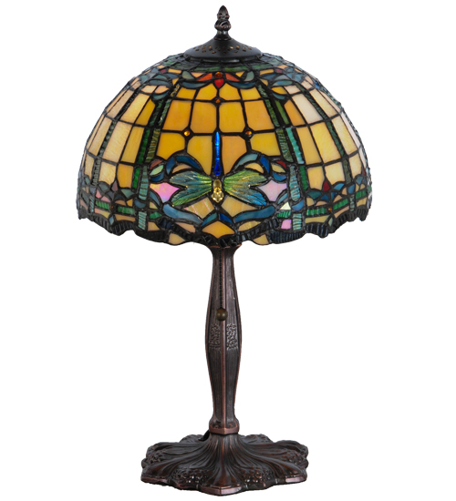 19"H Dragonfly Trellis Accent Lamp