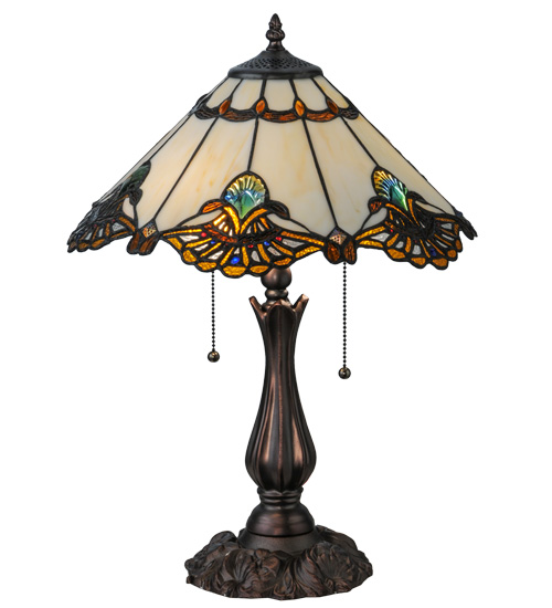 21"H Shell with Jewels Table Lamp