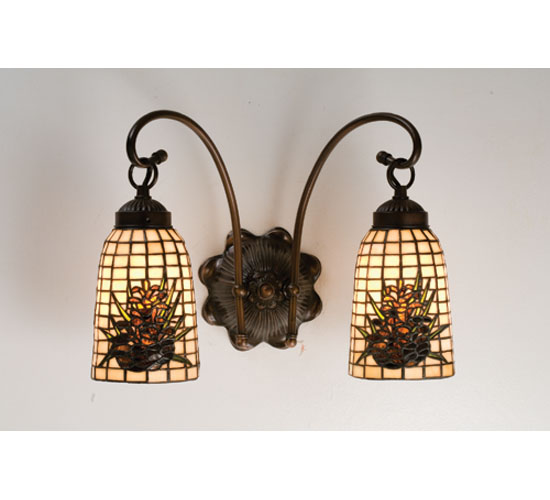 14.5"W Pine Barons 2 Light Wall Sconce