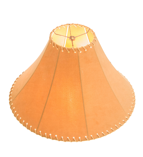 18" Wide Faux Leather Tan Hexagon Shade