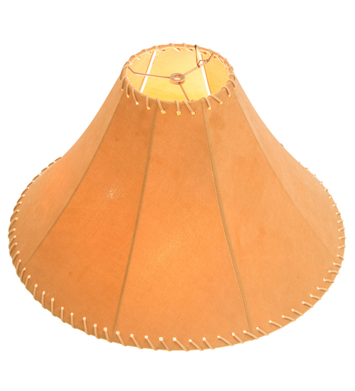 20" Wide Faux Leather Tan Hexagon Shade
