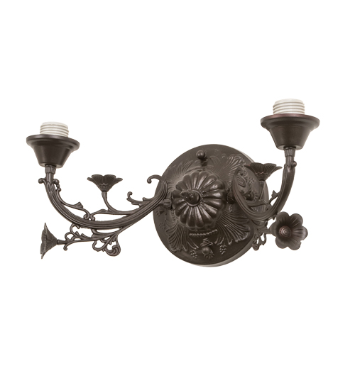 16"W Victorian 2 Light Wall Sconce Hardware