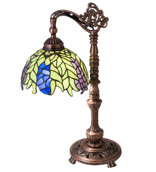 19"H Tiffany Honey Locust Desk Lamp