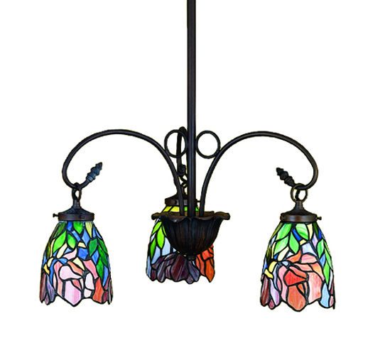 21"W Iris 3 Light Chandelier