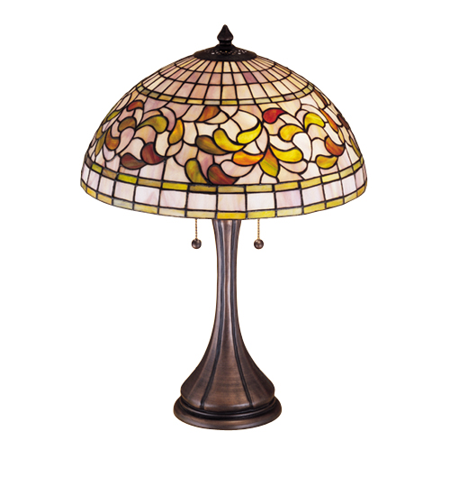 23"H Tiffany Turning Leaf Table Lamp