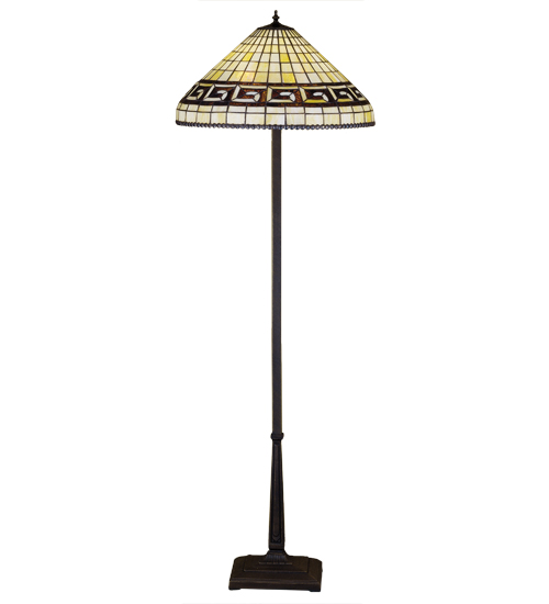 62"H Greek Key Floor Lamp