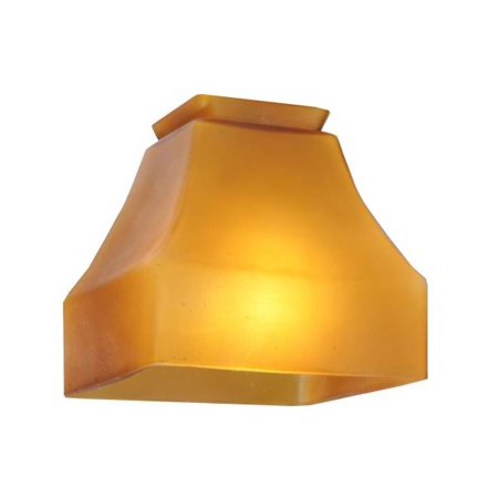 5"Sq Bungalow Frosted Amber Shade