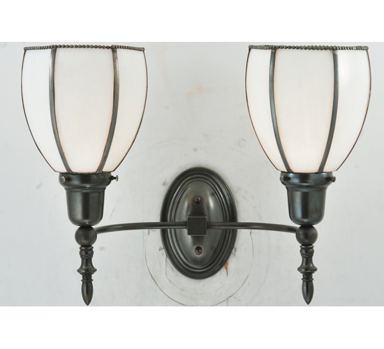 18"W Borough Hall 2 Light Wall Sconce