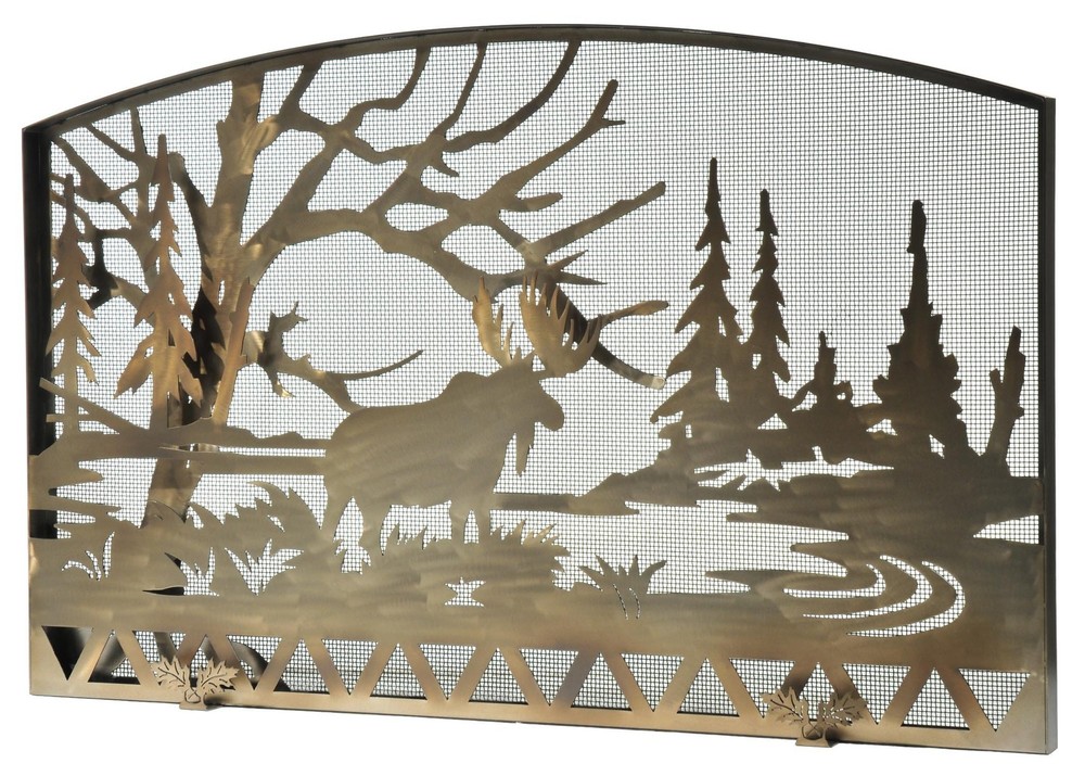 61"W X 38"H Moose Creek Fireplace Screen