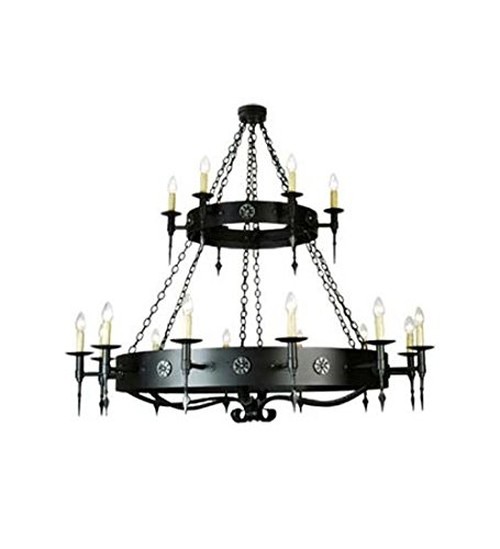 60"W Warwick 18 Light Two Tier Chandelier