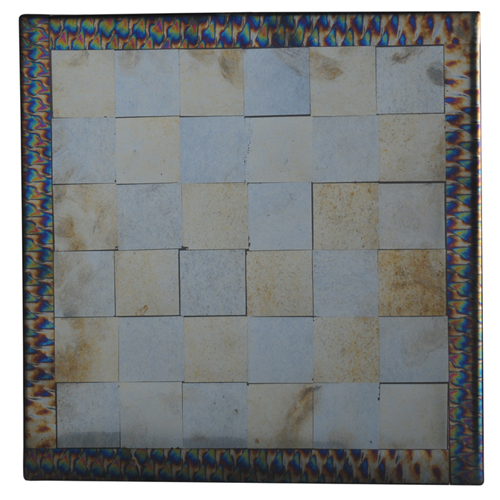 14" Square Fused Glass Chess Board