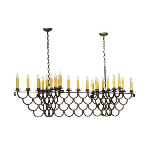 71"L Picadilly 23 Light Oblong Chandelier