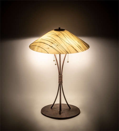 27" High Metro Fusion Branches Glass Table Lamp
