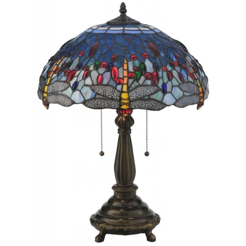 22"H Tiffany Hanginghead Dragonfly Table Lamp