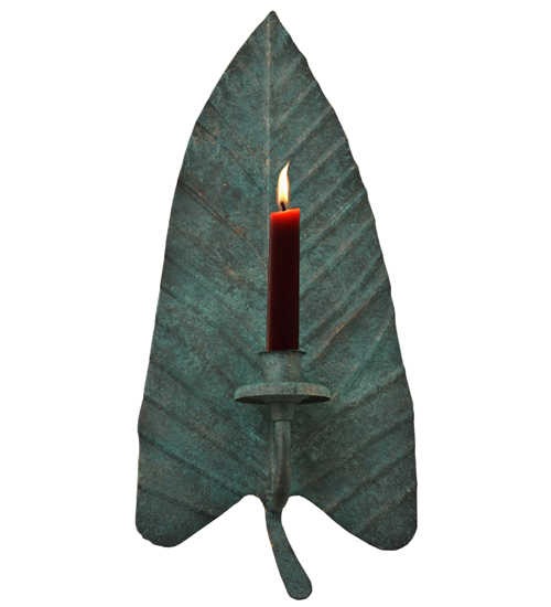 7"W Arum Leaf Wall Candle Holder