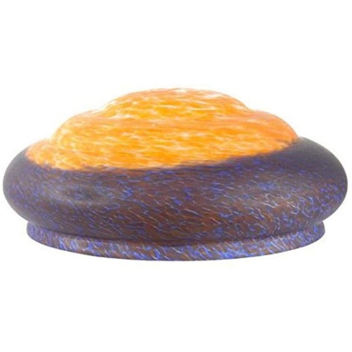 14"W X 6"H Orange/Blue Pate-De-Verre 3 Tier Shade