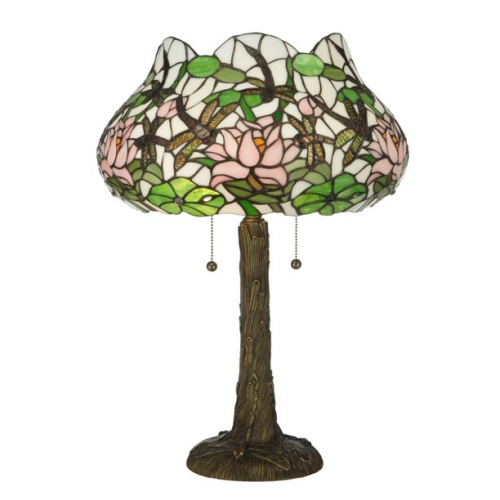 22.5"H Dragonfly Flower Table Lamp