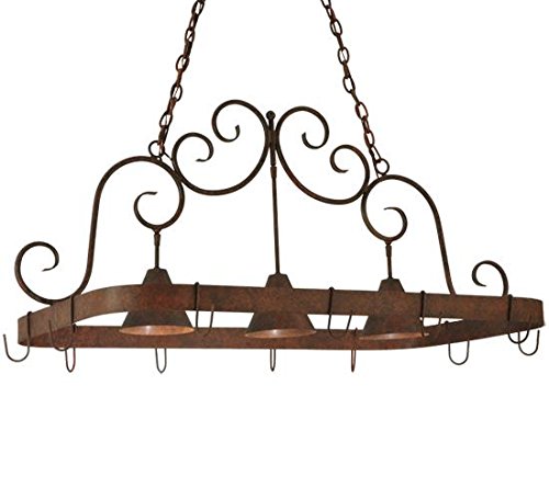 46"L Elana 3 Light Pot Rack