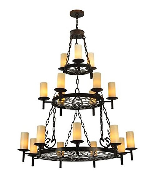 48" Wide Newcastle 18 Light Three Tier Chandelier