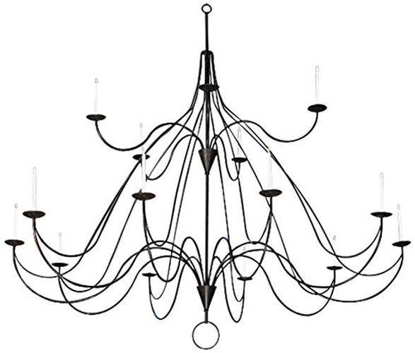 96"W Polonaise 15 Candles Two Tier Chandelier