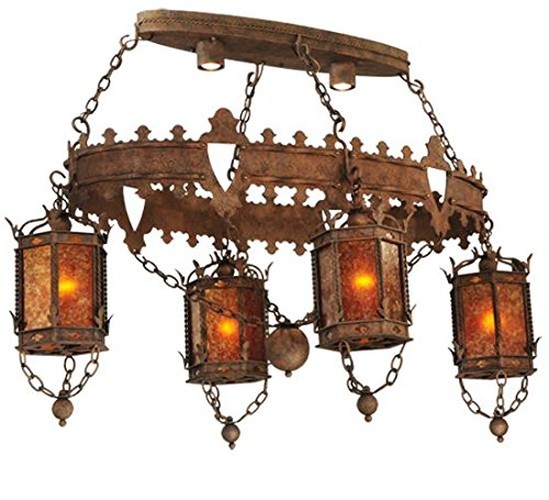 58"L Valhalla 4 Light Oblong Chandelier