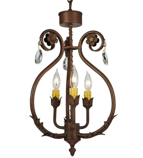 12"W Antonia 3 Light Chandelier