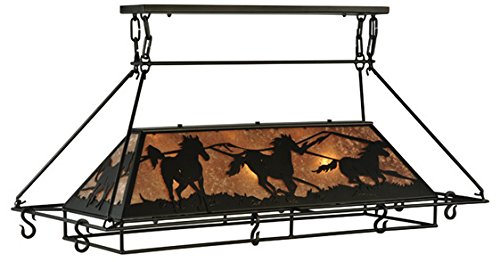 48"L Running Horses Oblong Pot Rack