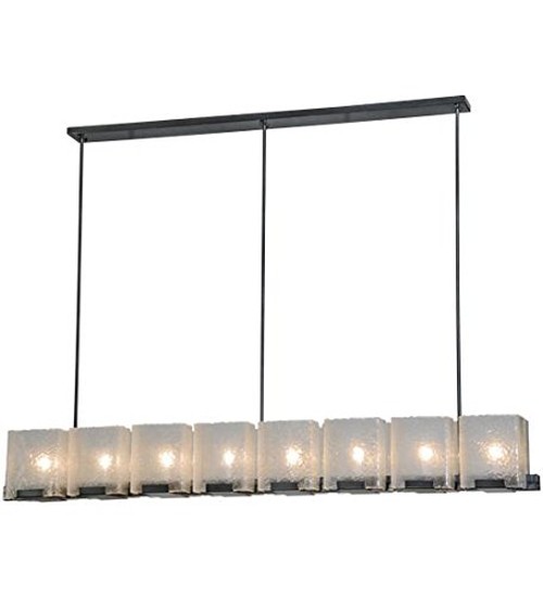 78"L Ice Cube 8 Light Oblong Chandelier